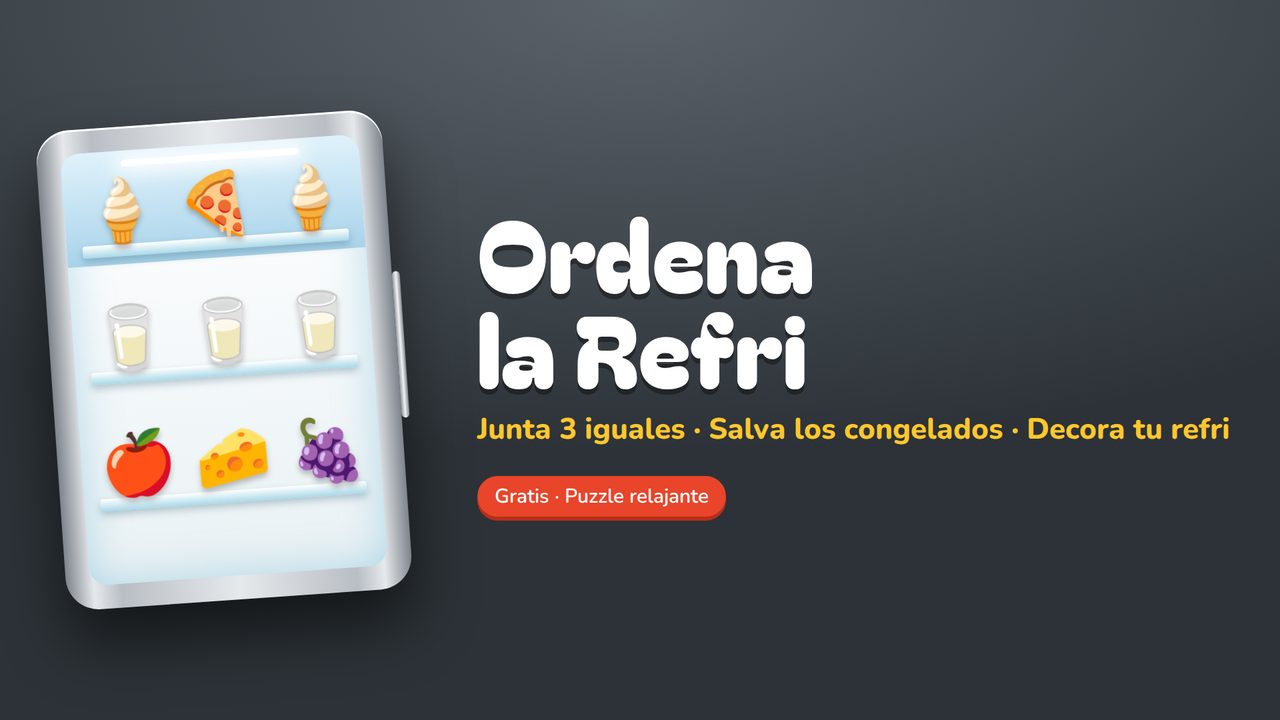 Ordena la Refri: refrigeradora con productos para ordenar